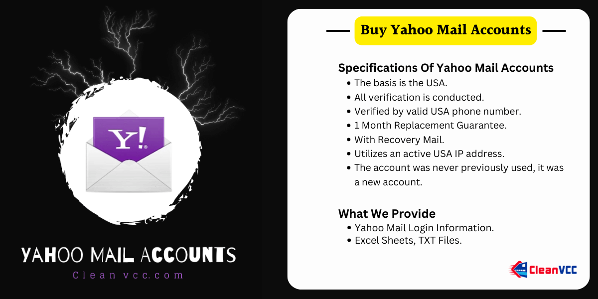 Buy Yahoo Mail Accounts, buy Verified Yahoo Mail Accounts, Yahoo Mail PVA for Sale, Cheap Yahoo Mail Accounts, Buy Aged Yahoo Mail Accounts,